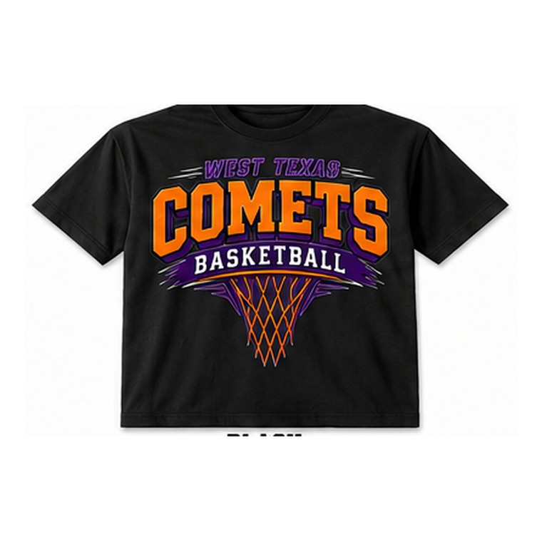 Comets Hoop Tee — Black