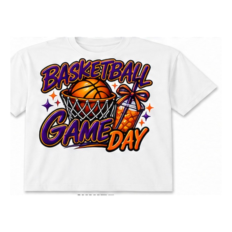 Basketball Game Day Tee — White